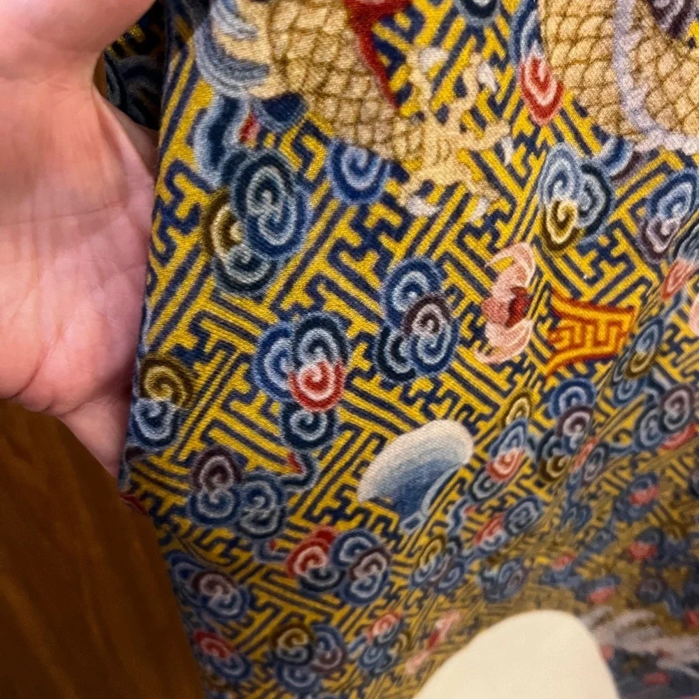 DRIES VAN NOTEN Runway oriental dragon colorblocked wool blend Skirt Size 40 - Picture 7 of 11